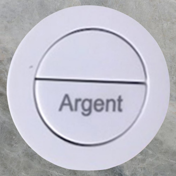 Argent BTW Flush Button White