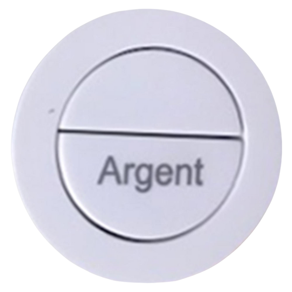 Argent BTW Flush Button White