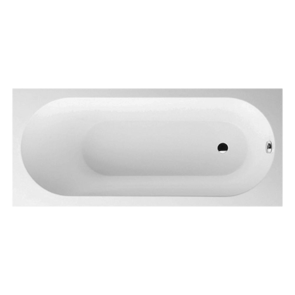 Villeroy & Boch Oberon 1600mm Drop In Bath with White Overflow and Bath Filler White