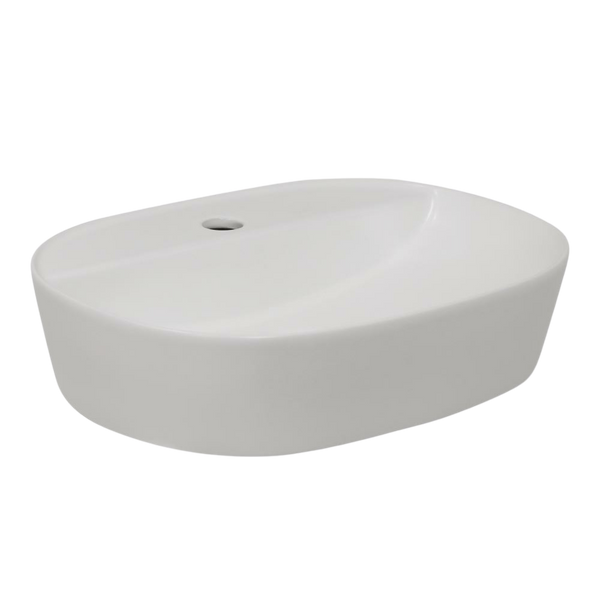 Argent Grace Neu 505 Oval Counter Basin 1 Tap Hole Matte White