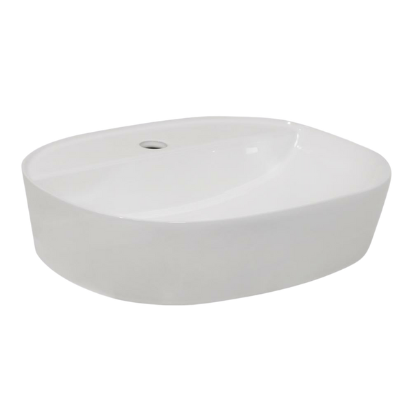 Argent Grace Neu 505 Oval Counter Basin 1 Tap Hole Gloss White