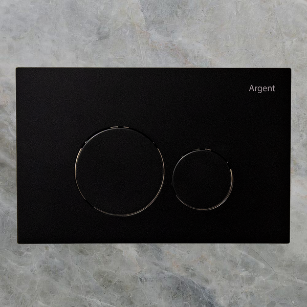 Argent Grace Round Mechanical Flush Plate Matte Black