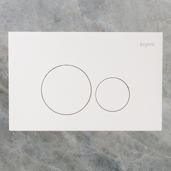 Argent Grace Round Mechanical Flush Plate Matte White