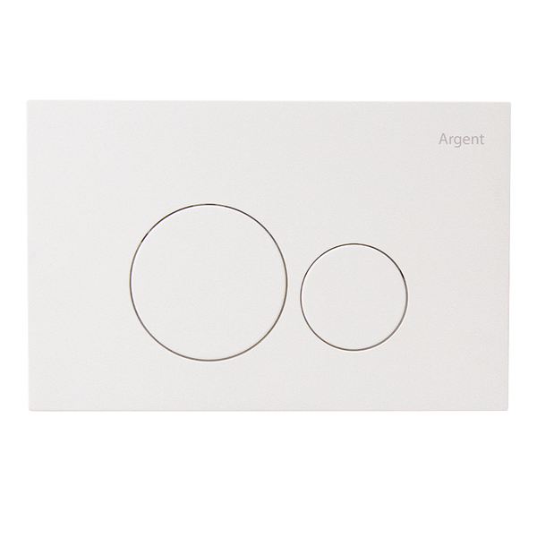 Argent Grace Round Mechanical Flush Plate Matte White