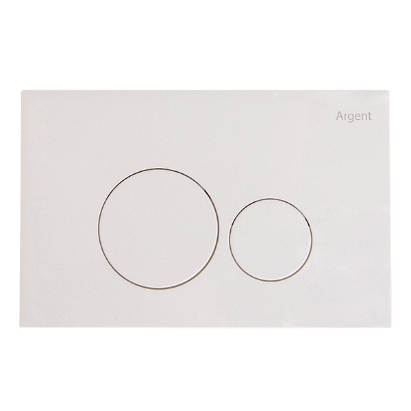Argent Grace Round Mechanical Flush Plate White