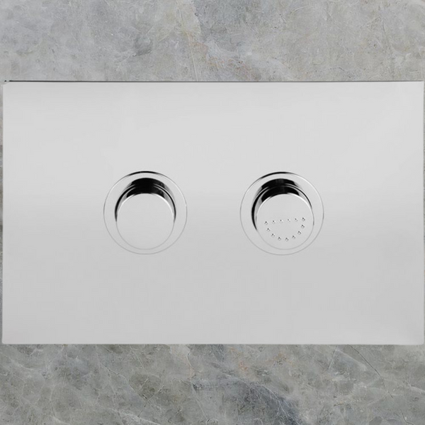 Argent Focus Comfort Pneumatic Round Flush Plate Chrome