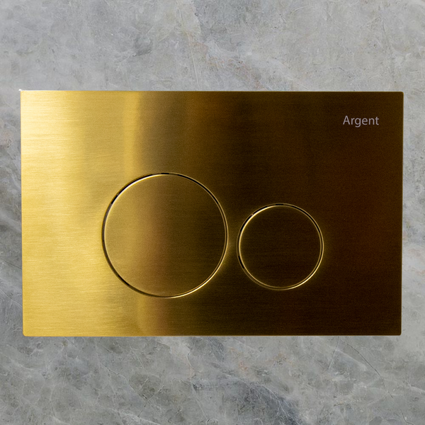 Argent Grace Round Flush Plate Brushed Gold Pneumatic