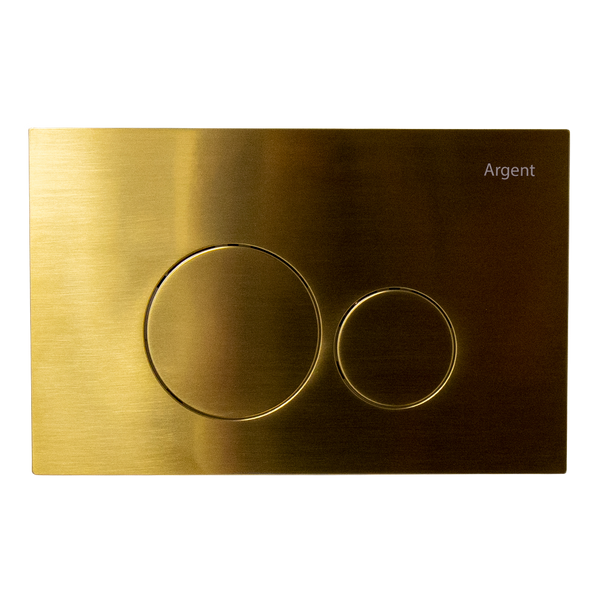 Argent Grace Round Flush Plate Brushed Gold Pneumatic