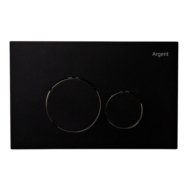 Argent Grace Round Pneumatic Flush Plate Matte Black