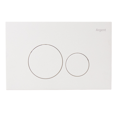 Argent Grace Round Pneumatic Flush Plate Matte White