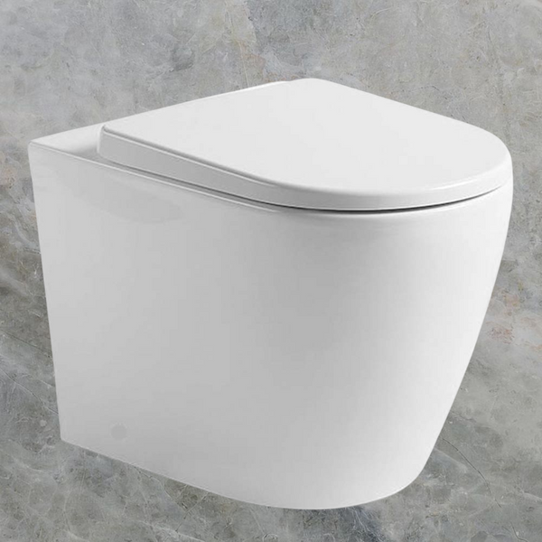 Argent Vista HygienicFlush Wall Faced Toilet Pan and Seat White