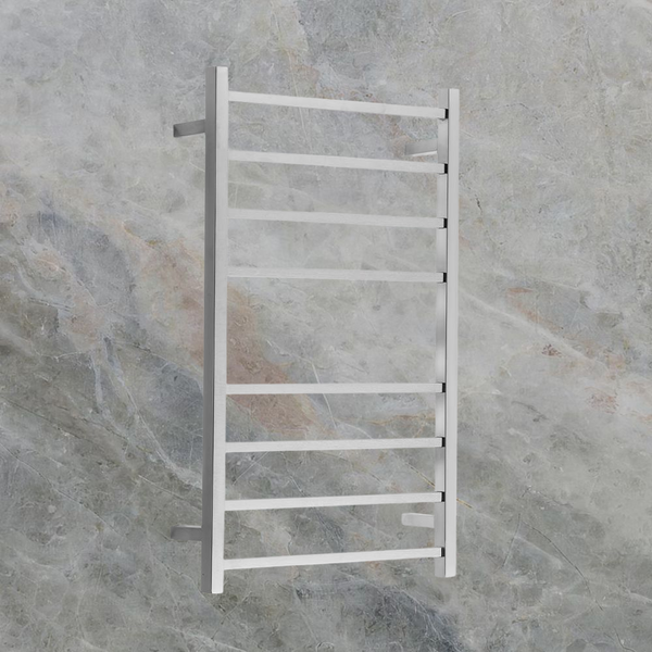 Argent Kubic 600mm 8 Bar Heated Towel Rail Chrome