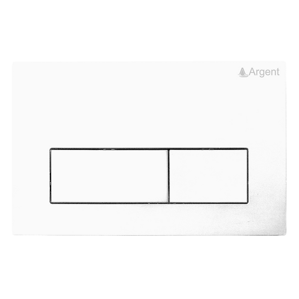 Argent Kubic Mechanical Flush Plate Matte White