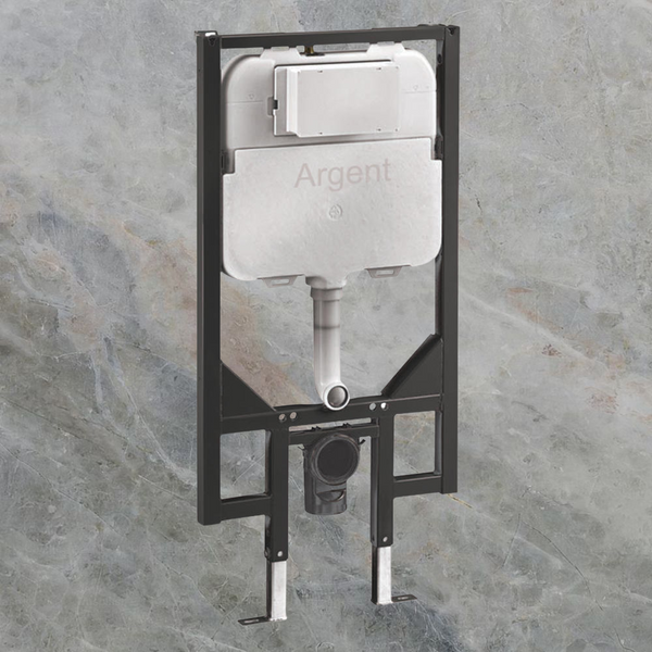 Argent 80mm In Wall Cistern and Frame with Pneumatic Fixing