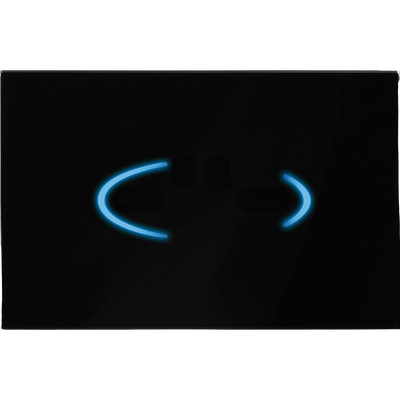 Argent Touchless Flush Plate Black Glass