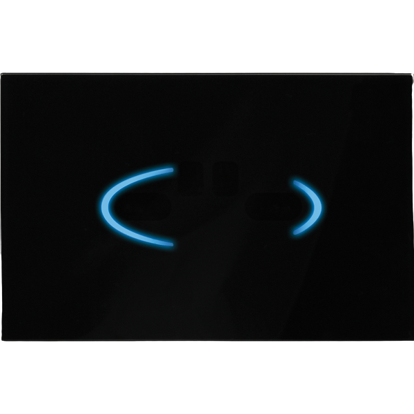 Argent Touchless Flush Plate Black Glass