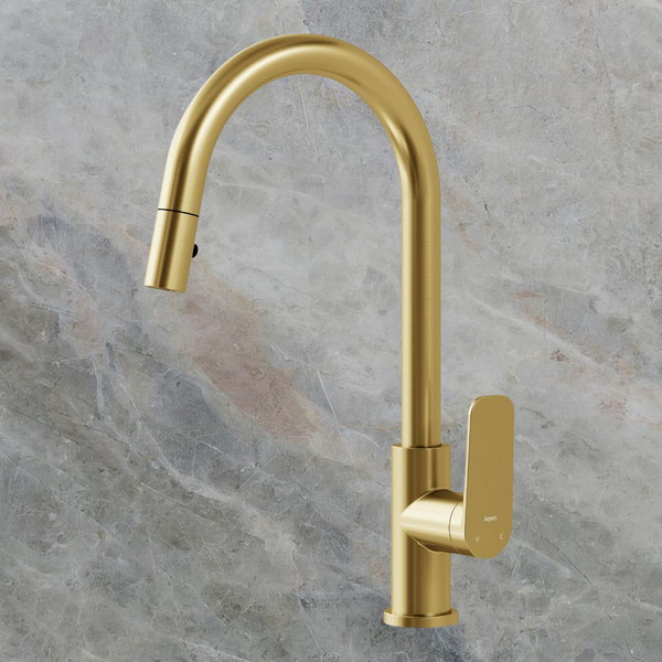 Argent Pace 2.0 Kitchen Mixer Pull Out Spray Brushed Gold Lead Free