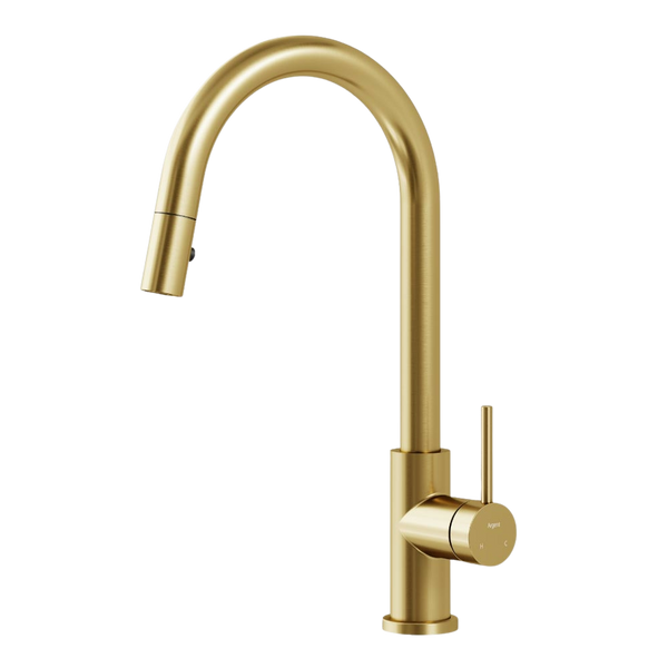 Argent Grace 2.0 Kitchen Mixer Pull Out Spray Brushed Gold Lead Free
