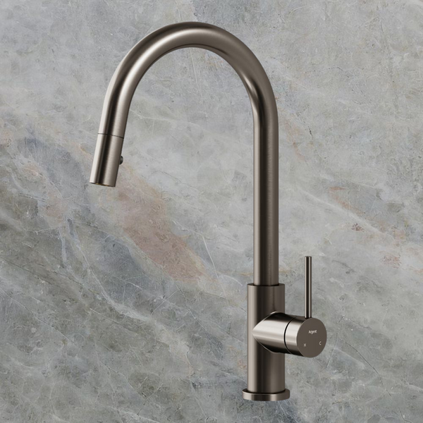 Argent Grace 2.0 Kitchen Mixer Pull Out Spray Gunmetal Lead Free