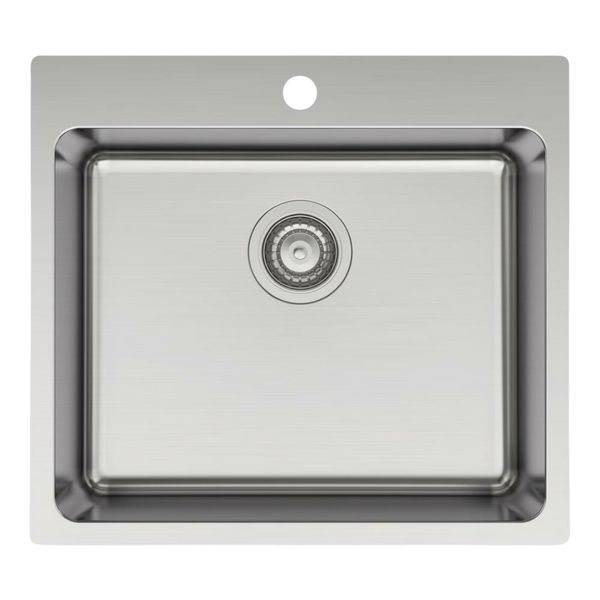 Argent Verve 550mm Stainless Steel Sink 1 Tap Hole Stainless Steel