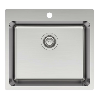 Argent Verve 550mm Stainless Steel Sink 1 Tap Hole Stainless Steel