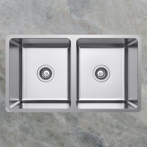 Argent Verve 770mm Double Sink Stainless Steel
