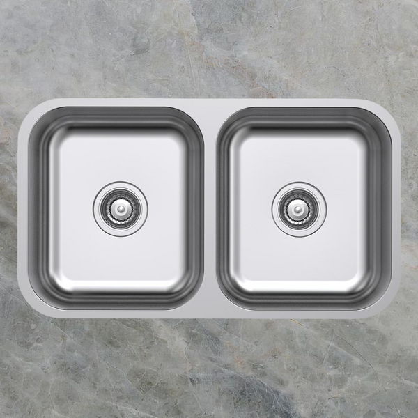 Argent Tempo 785mm Double Sink Stainless Steel