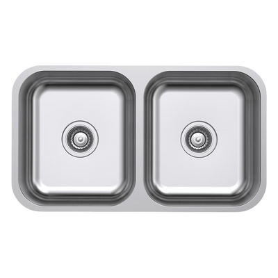 Argent Tempo 785mm Double Sink Stainless Steel