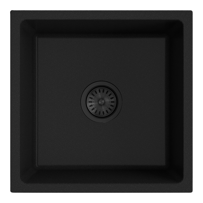 Argent Grace 450mm Single Bowl Granite Sink Matte Black