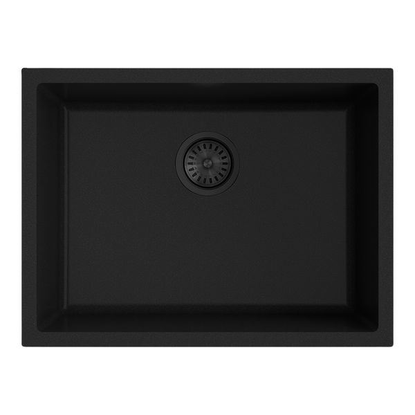 Argent Grace 610mm Single Bowl Granite Sink Matte Black