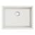 Argent Grace 610mm Single Bowl Granite Sink White
