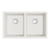 Argent Grace 760mm Double Bowl Granite Sink White