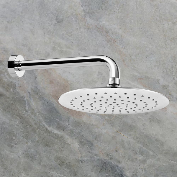Argent Pallas 230mm Overhead Shower on 250mm Wall Arm Chrome