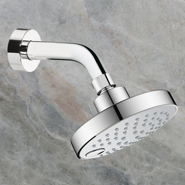 Argent Studio Trio 120mm Overhead Shower on 150mm Wall Arm Chrome