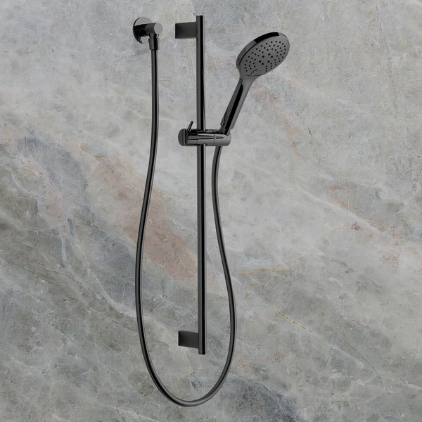 Argent Studio 700mm Shower Rail Set Matte Black