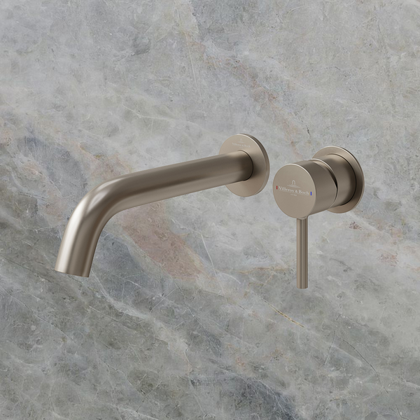 Villeroy & Boch Vita 25mm Wall Mounted Basin Mixer Brushed Nickel Lead Free