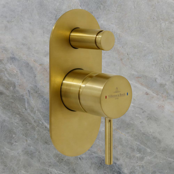 Villeroy & Boch Vita Diverter Mixer Brushed Gold Lead Free