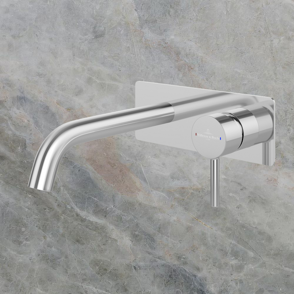 Villeroy & Boch Vita 35mm Rectangular Wall Mounted Basin/Bath Mixer Chrome Lead Free