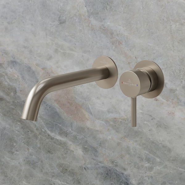 Villeroy & Boch Vita 35mm Wall Mounted Basin/Bath Mixer Brushed Nickel Lead Free