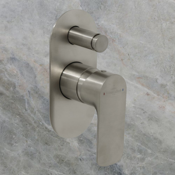 Villeroy & Boch O.Novo Diverter Mixer Brushed Nickel