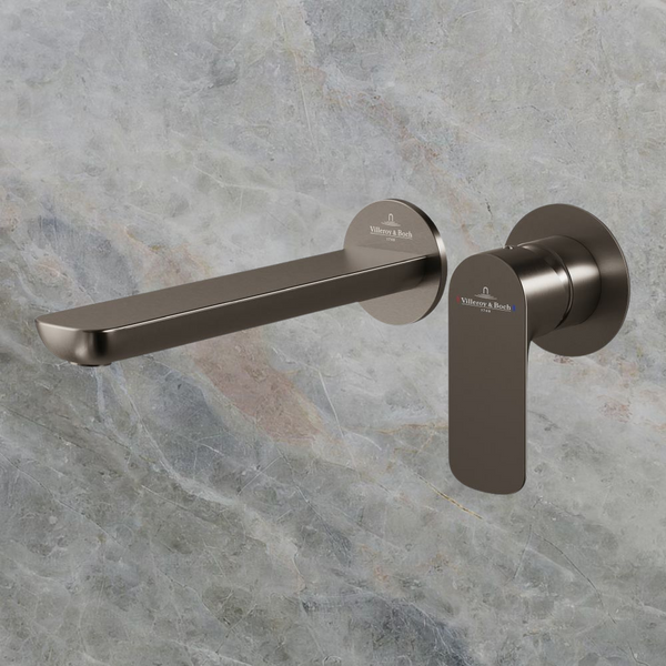 Villeroy & Boch O.Novo Wall Mounted Basin Mixer Gunmetal Lead Free