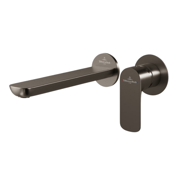 Villeroy & Boch O.Novo Wall Mounted Basin Mixer Gunmetal Lead Free