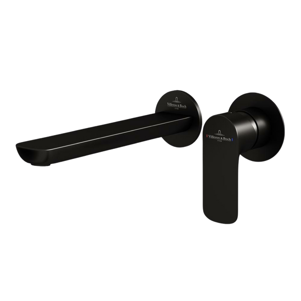 Villeroy & Boch O.Novo Wall Mounted Basin Mixer Matte Black Lead Free