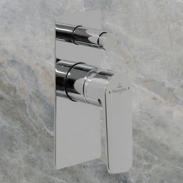Villeroy & Boch O.Novo Style Rectangular Diverter Mixer Chrome