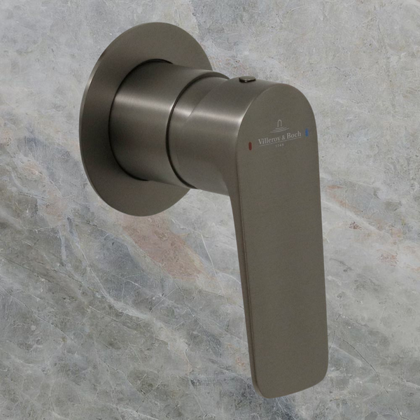 Villeroy & Boch O.Novo Style Shower Mixer Gunmetal