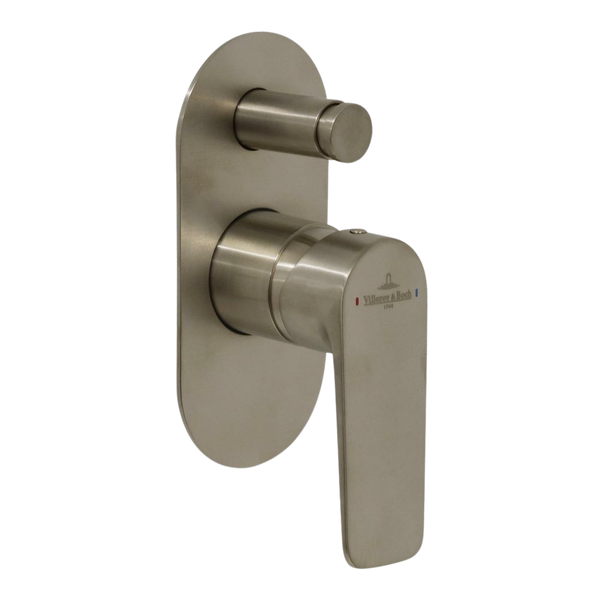 Villeroy & Boch O.Novo Style Diverter Mixer Brushed Nickel