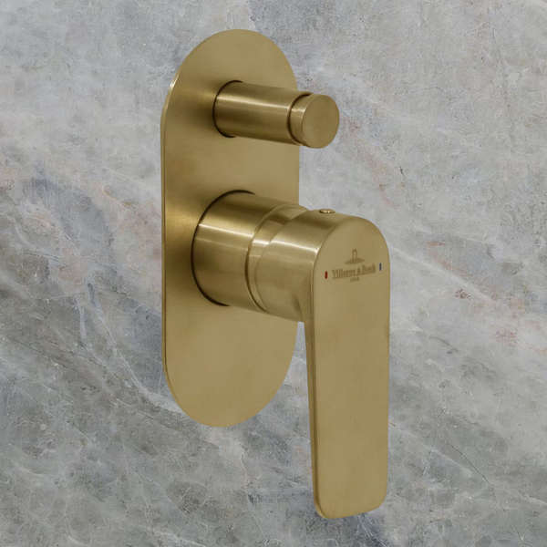 Villeroy & Boch O.Novo Style Diverter Mixer Brushed Gold