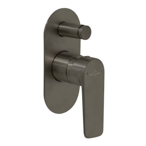 Villeroy & Boch O.Novo Style Diverter Mixer Gunmetal