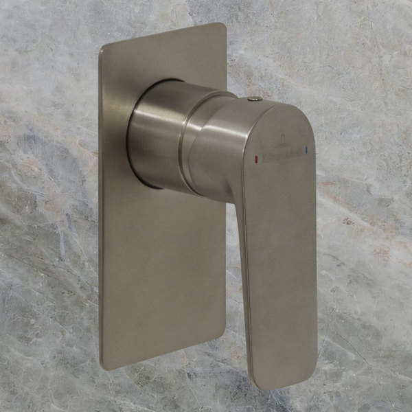Villeroy & Boch O.Novo Style Rectangular Shower Mixer Brushed Nickel