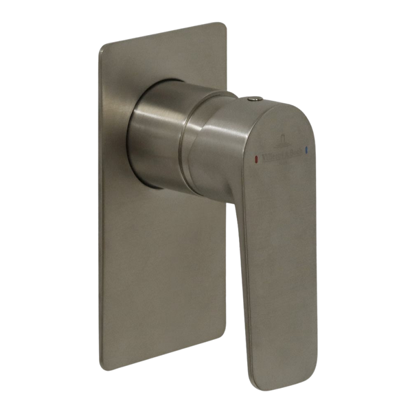 Villeroy & Boch O.Novo Style Rectangular Shower Mixer Brushed Nickel